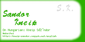 sandor kneip business card